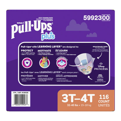 ​Huggies Pull-Ups Plus Training Pants 3T to 4T Girl, 116-pack - image 7