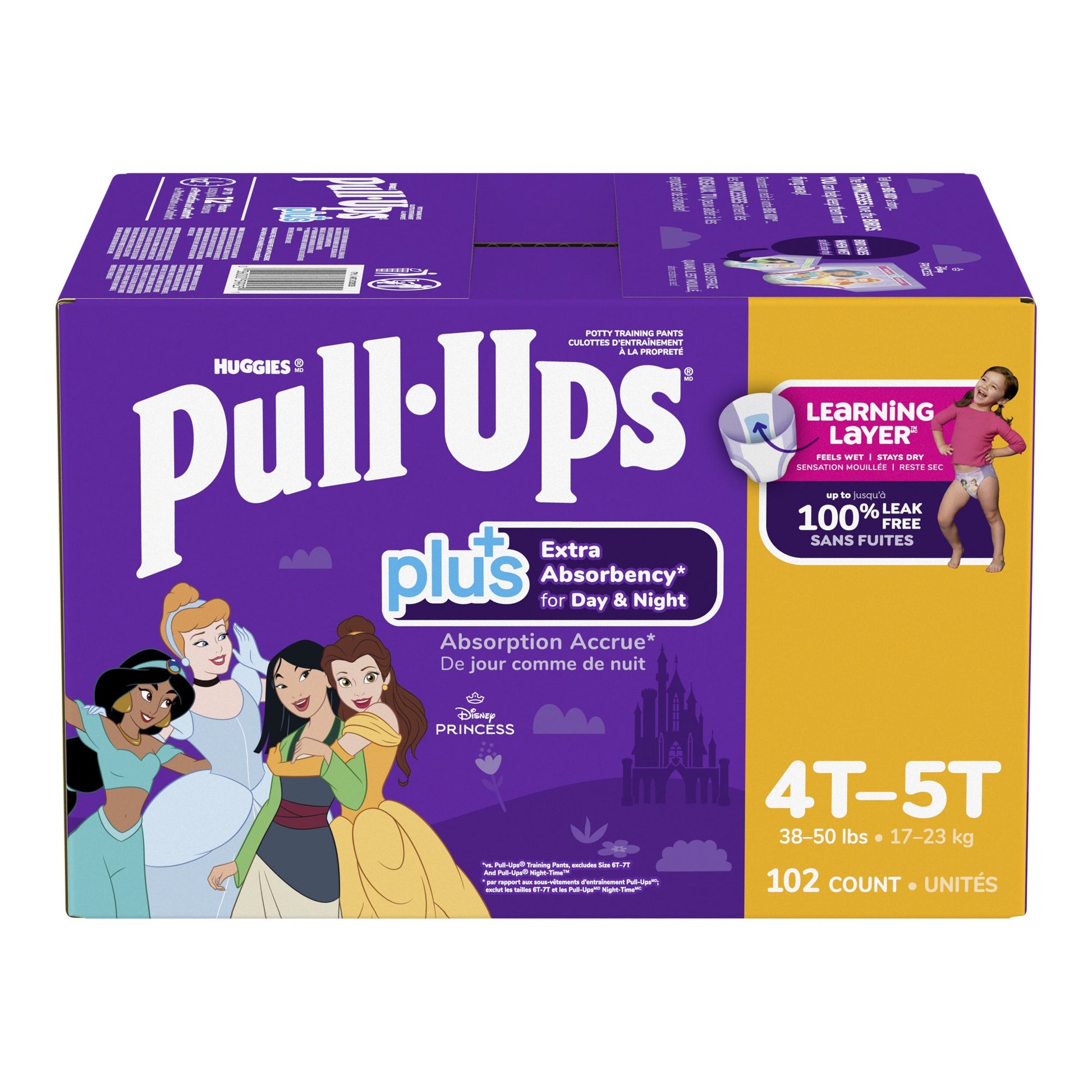 ​Huggies Pull-Ups Plus Training Pants 4T to 5T Girl, 102-pack - image 8