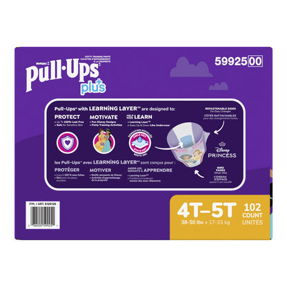 ​Huggies Pull-Ups Plus Training Pants 4T to 5T Girl, 102-pack - image 4