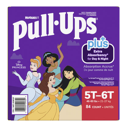​Huggies Pull-Ups Plus Training Pants 5T to 6T Girl, 84-pack - image 4