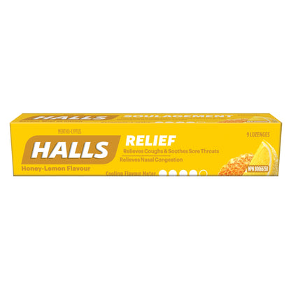HALLS Mentho-Lyptus Honey-Lemon Cough Drops, 20 packs of 9 - image 2