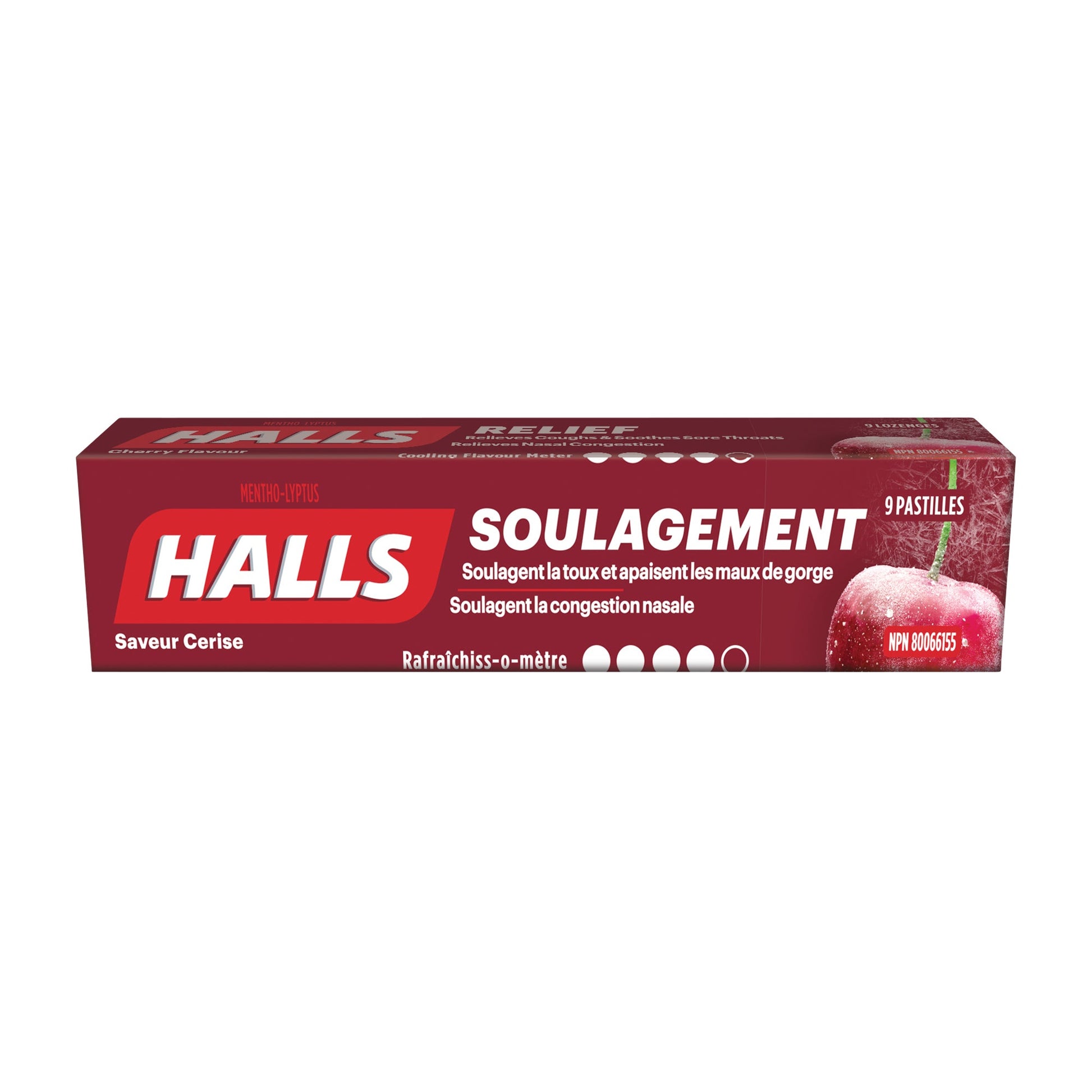 HALLS Mentho-Lyptus Cherry Cough Drops, 20 packs of 9 - image 1