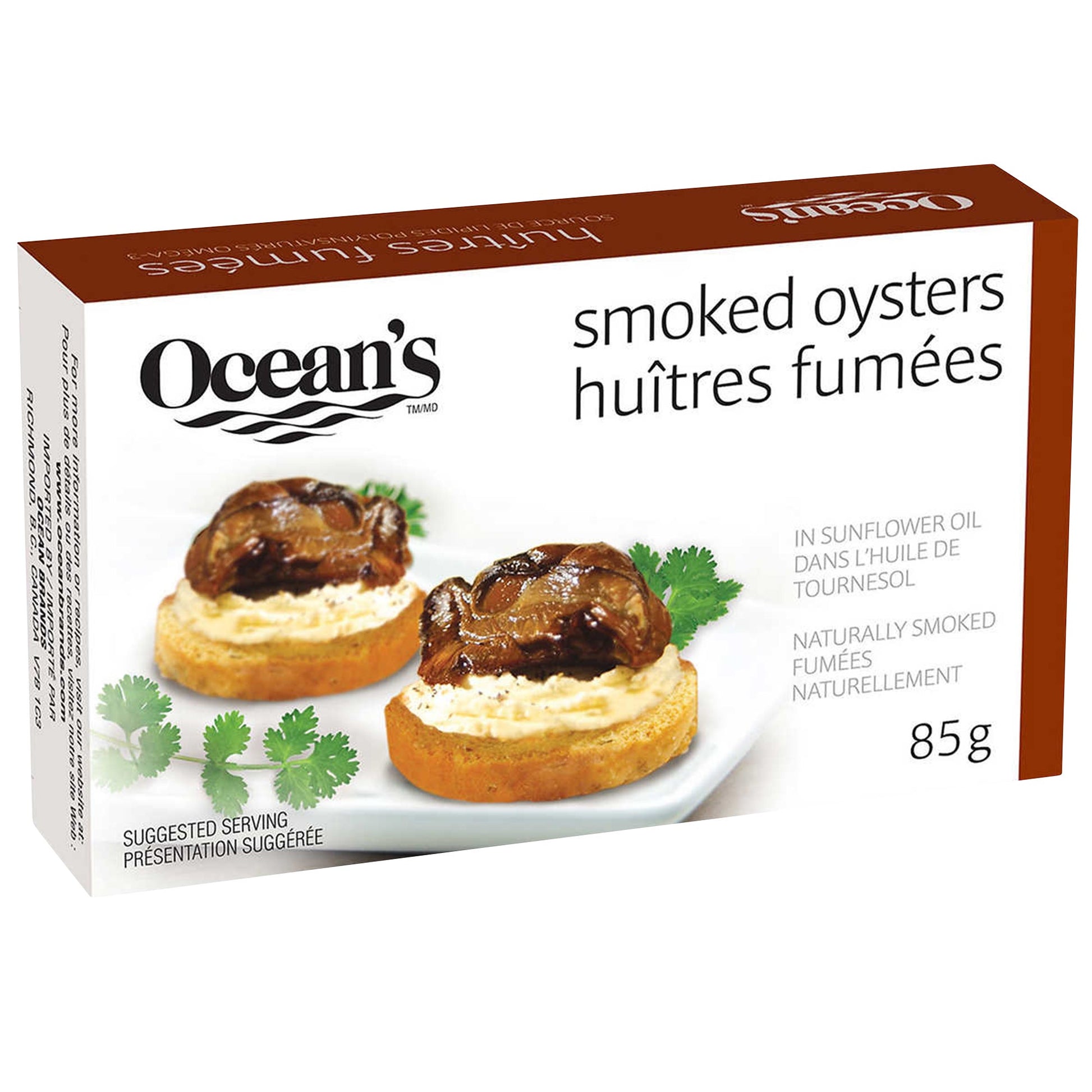 Ocean's Smoked Oysters, 8 x 85 g - image 1