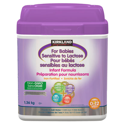 Kirkland Signature Infant Formula For Babies Sensitive to Lactose, 1.36 kg - image 1