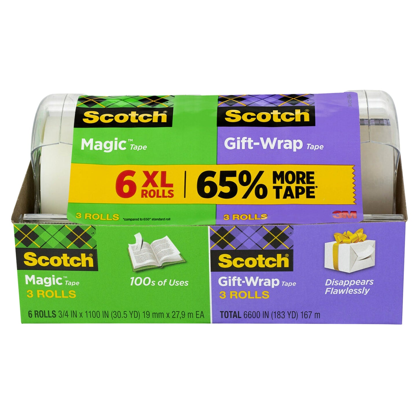 Scotch Magic Tape and Gift-Wrap Tape Reusable Dispensers, Pack of 6 - image 2