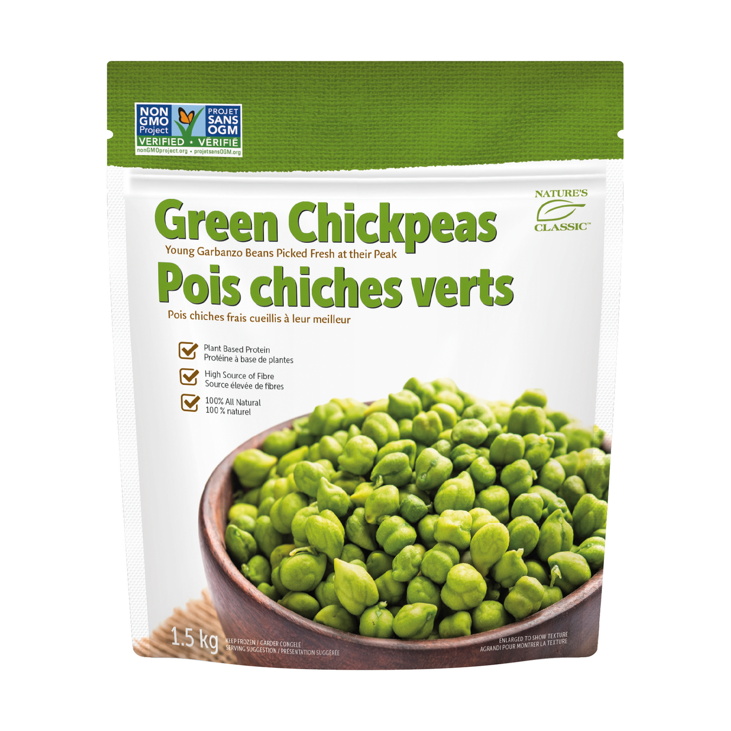 Nature's Classic Green Chickpeas, 1.5 kg - image 1
