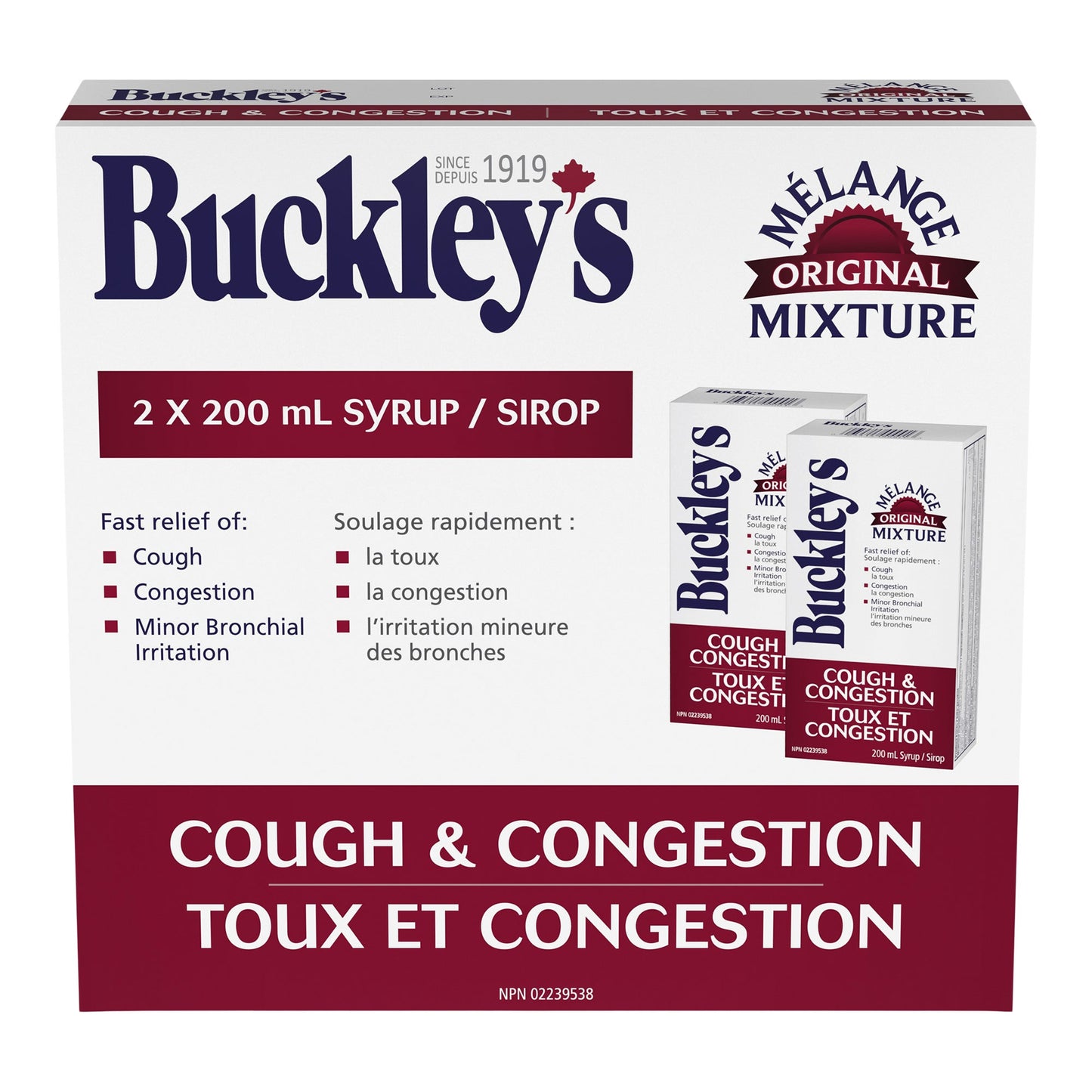 Buckley's Original Mixture, 2 x 200 mL - image 1