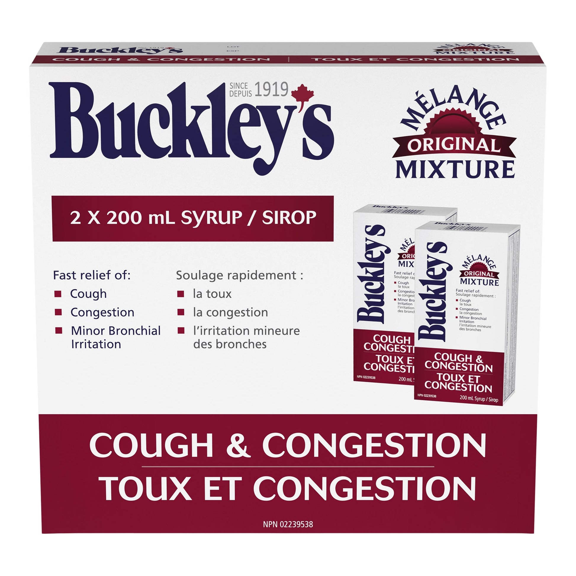 Buckley's Original Mixture, 2 x 200 mL - image 1