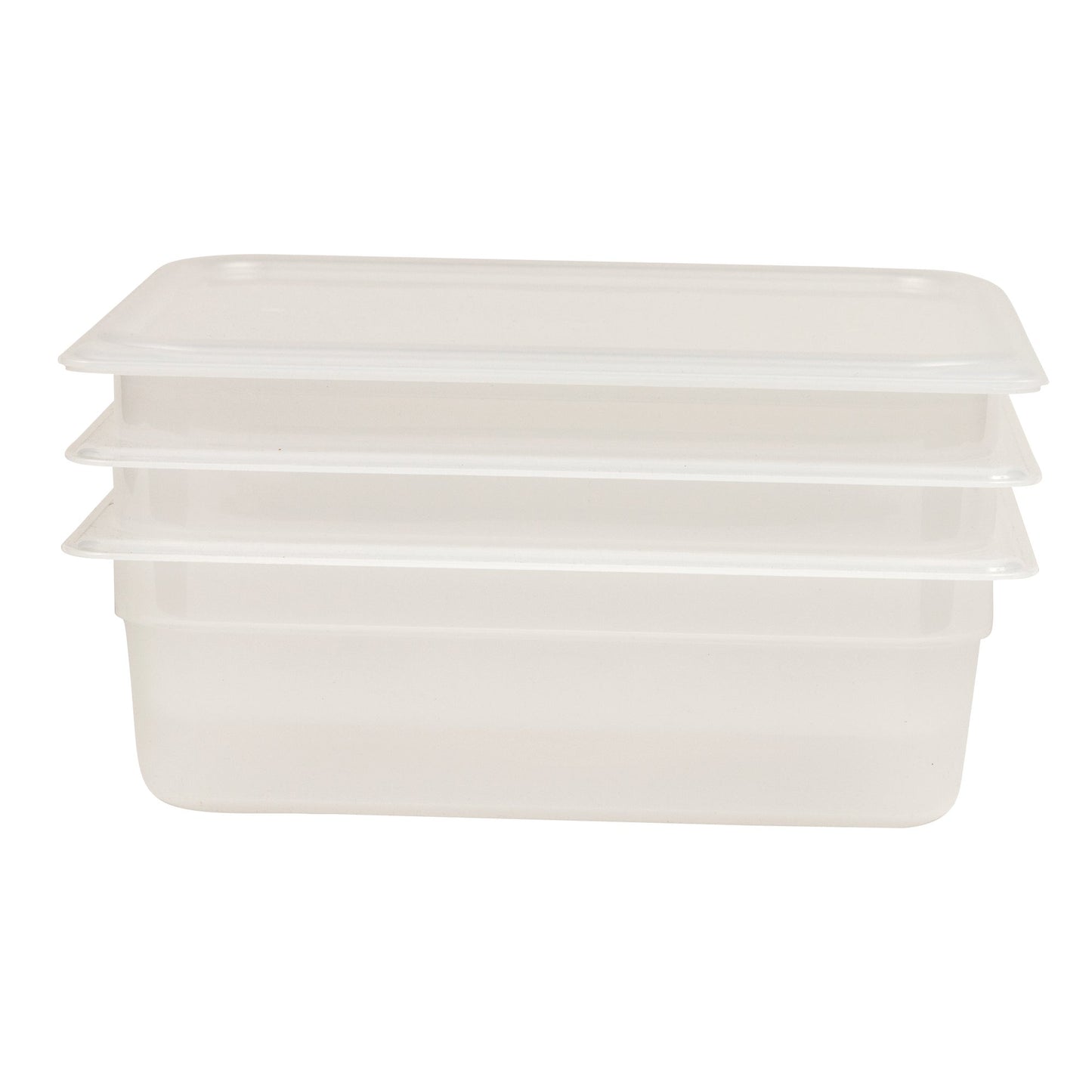 Cambro 4-in Half-size Translucent Deep Pan with Cover, Pack of 3 - image 1