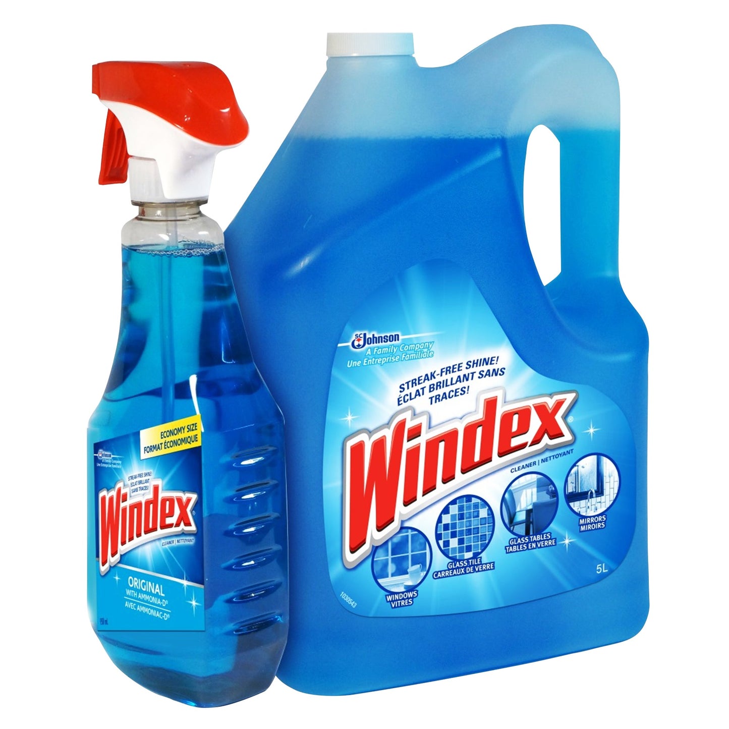 Windex Original Glass Cleaner, 5 L + 950 mL - image 1