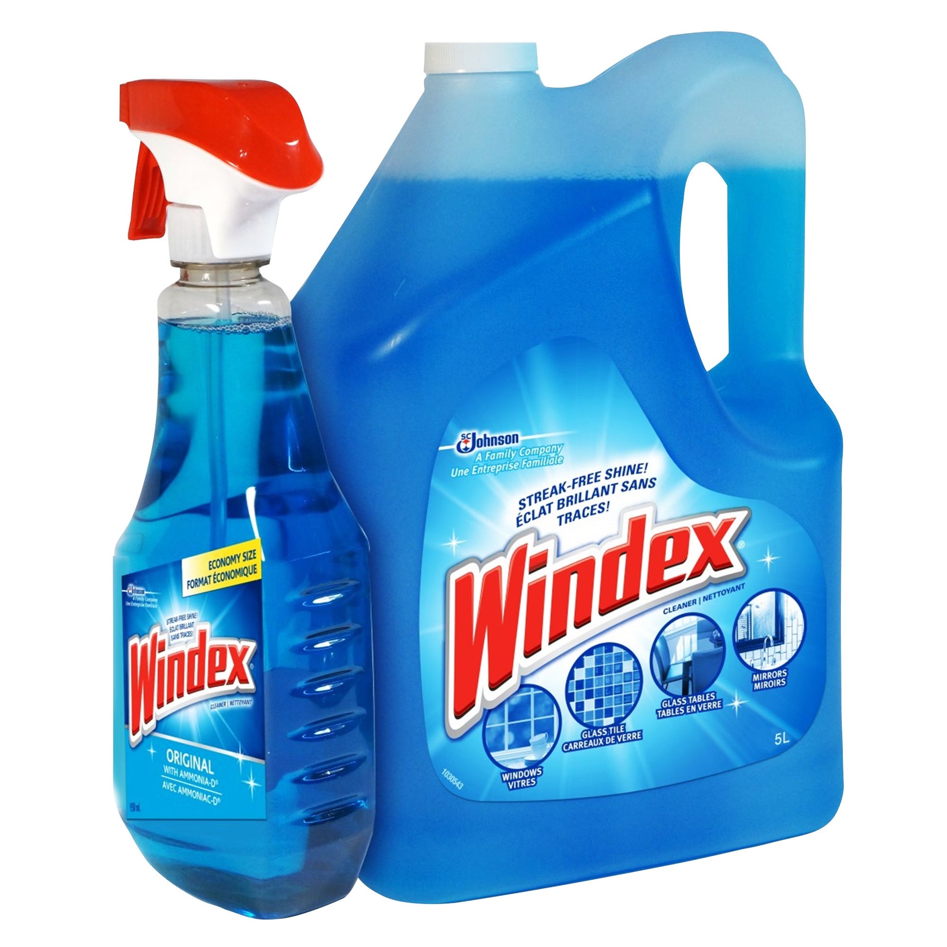 Windex Original Glass Cleaner, 5 L + 950 mL - image 1