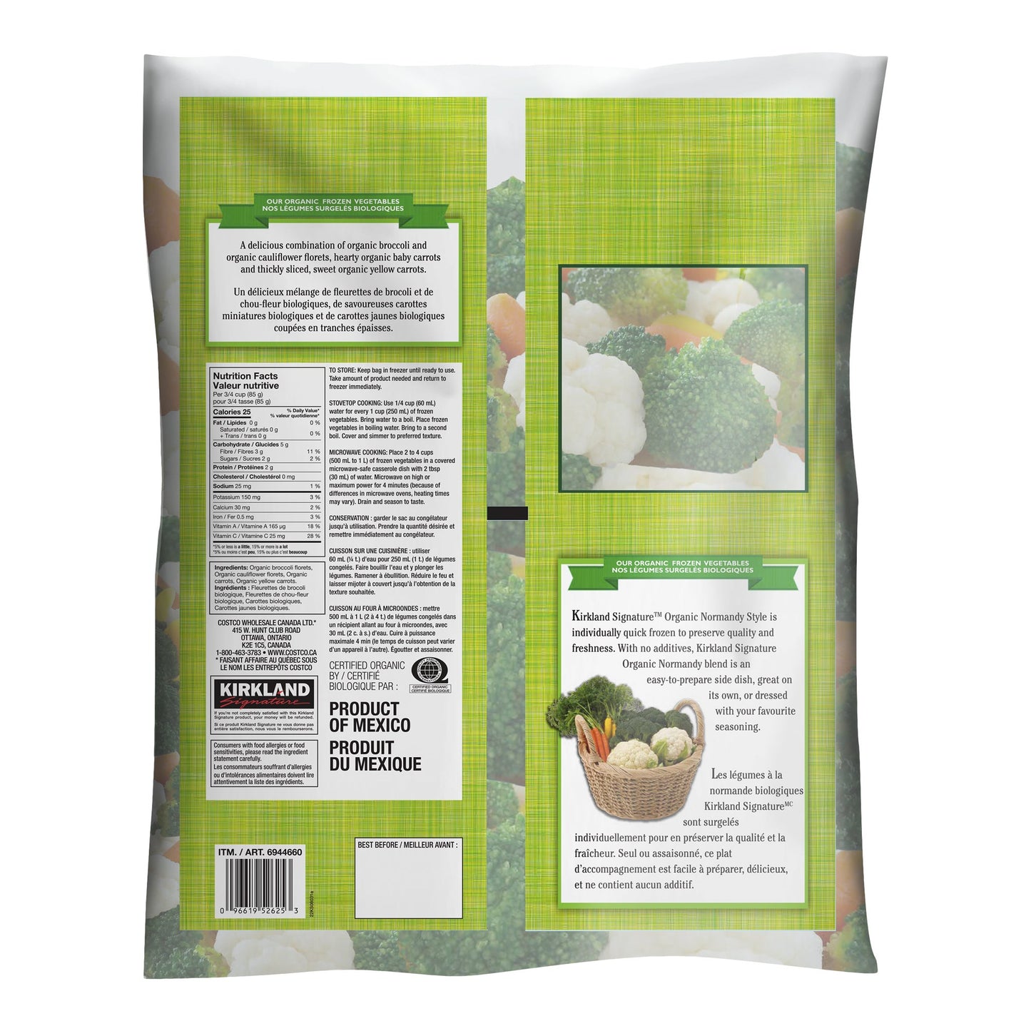 Kirkland Signature Frozen Organic Normandy-style Mixed Vegetables, 2.5 kg - image 4