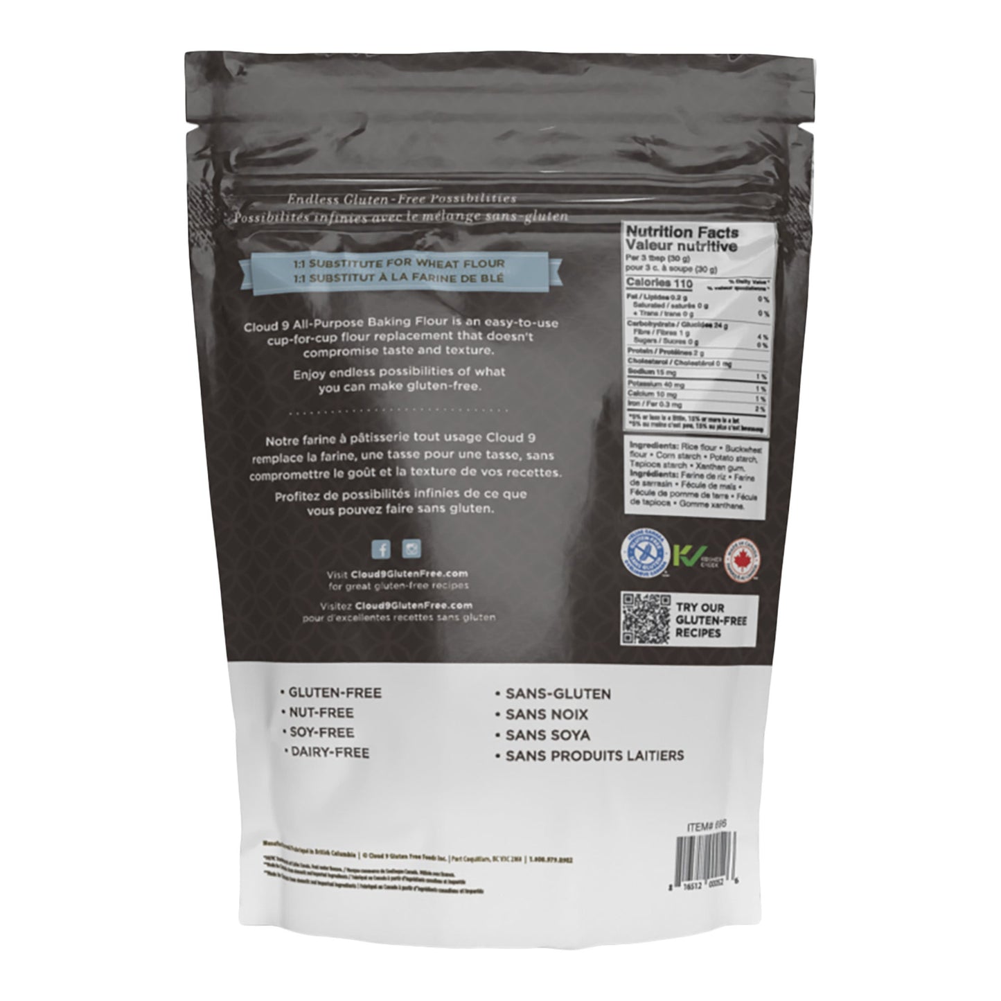 Cloud 9 Gluten-Free All Purpose Baking Flour, 2.27 kg - image 2