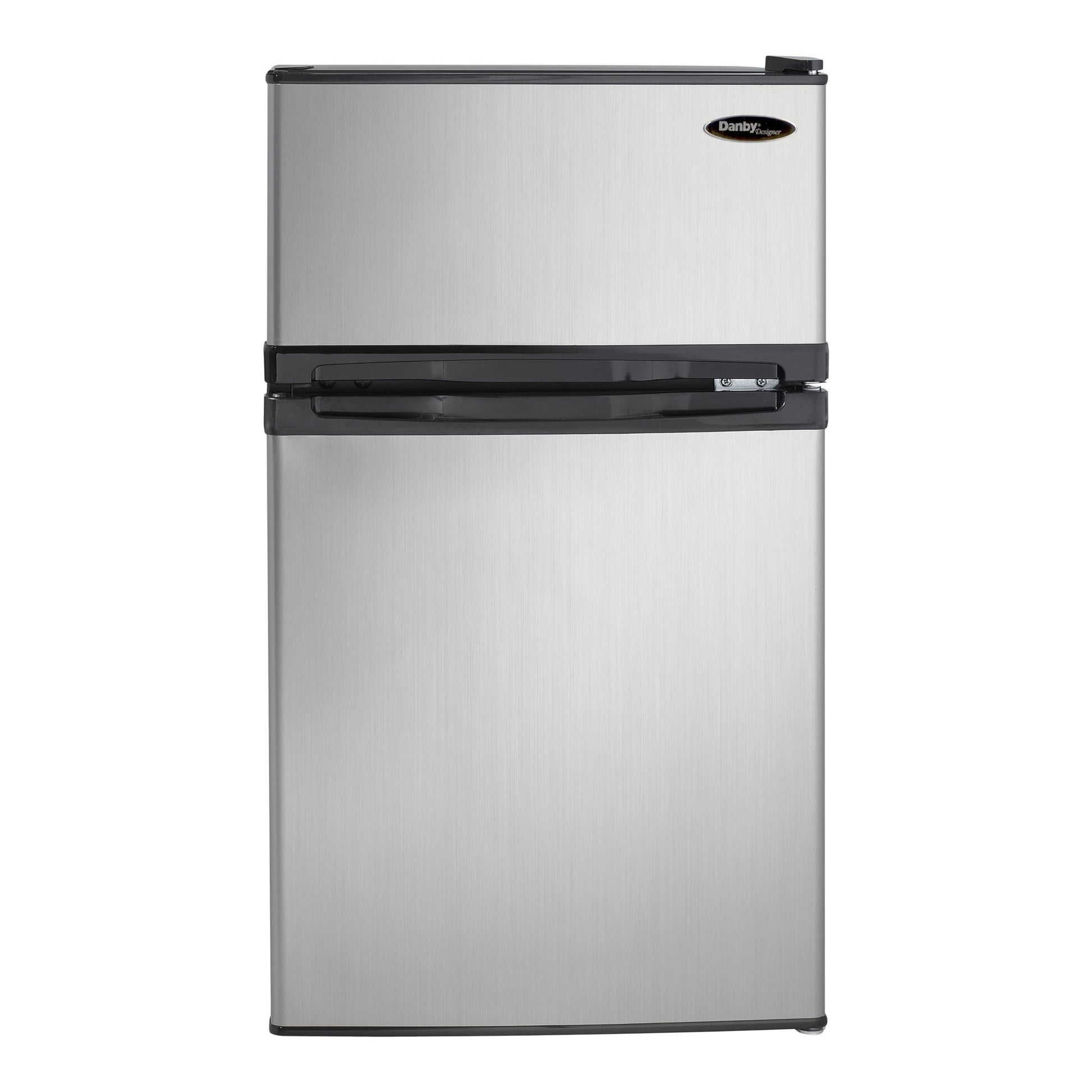 Danby Designer 3.1 cu. ft. Dual Door Compact Fridge with Freezer in Stainless-steel Look - image 1