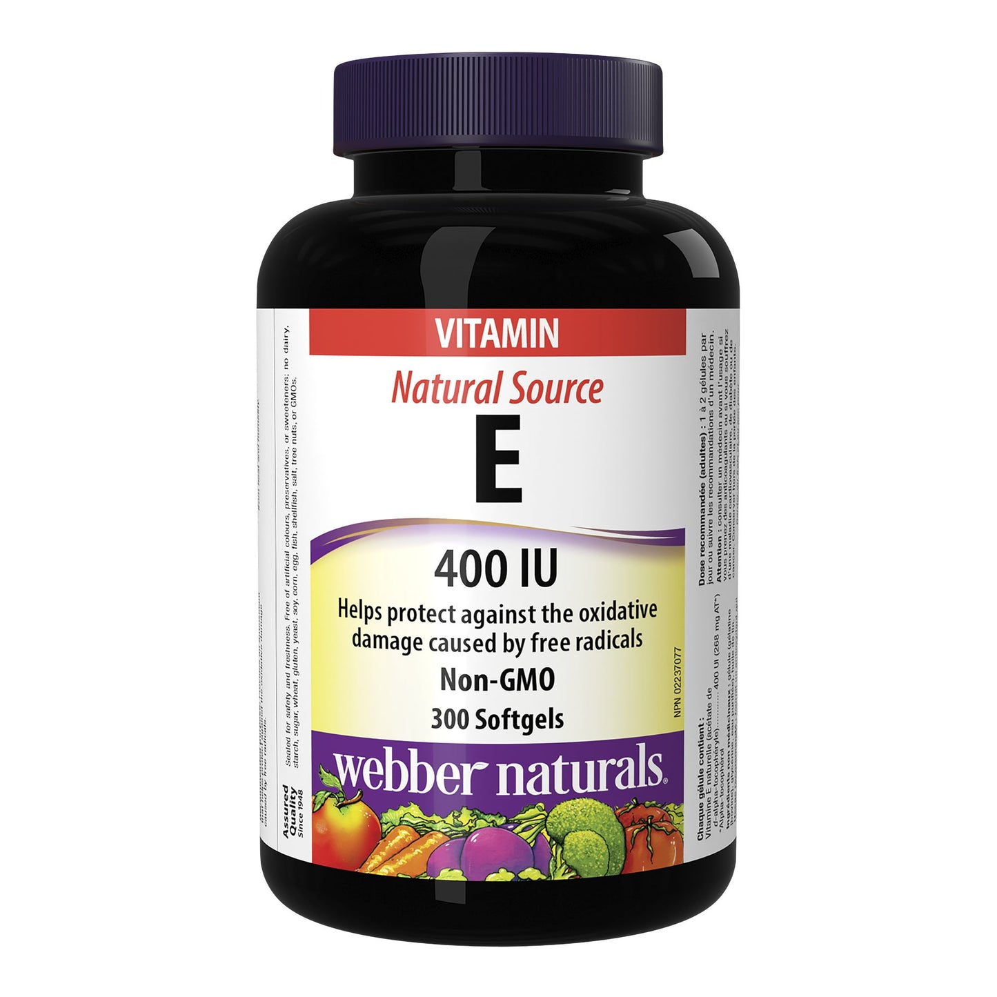 webber naturals Vitamin E 400 IU, 300 Softgels - image 1