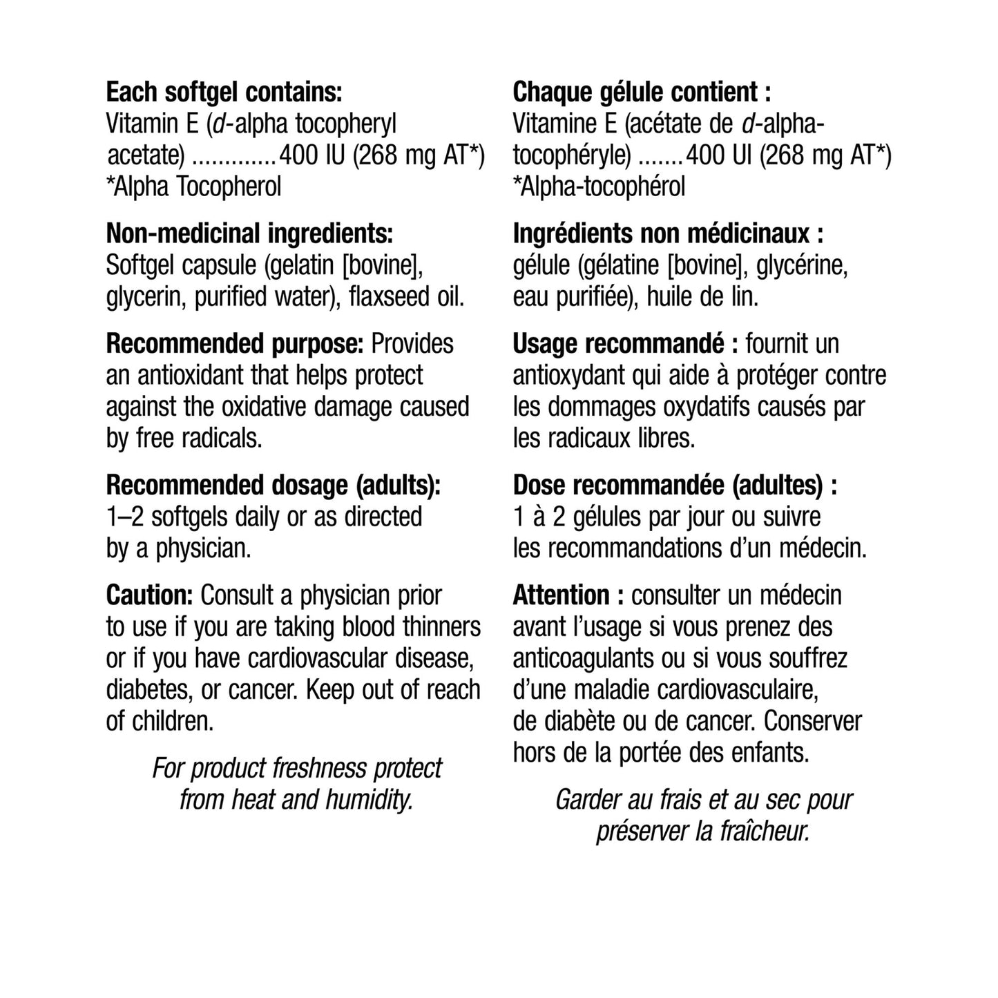 webber naturals Vitamin E 400 IU, 300 Softgels - image 2