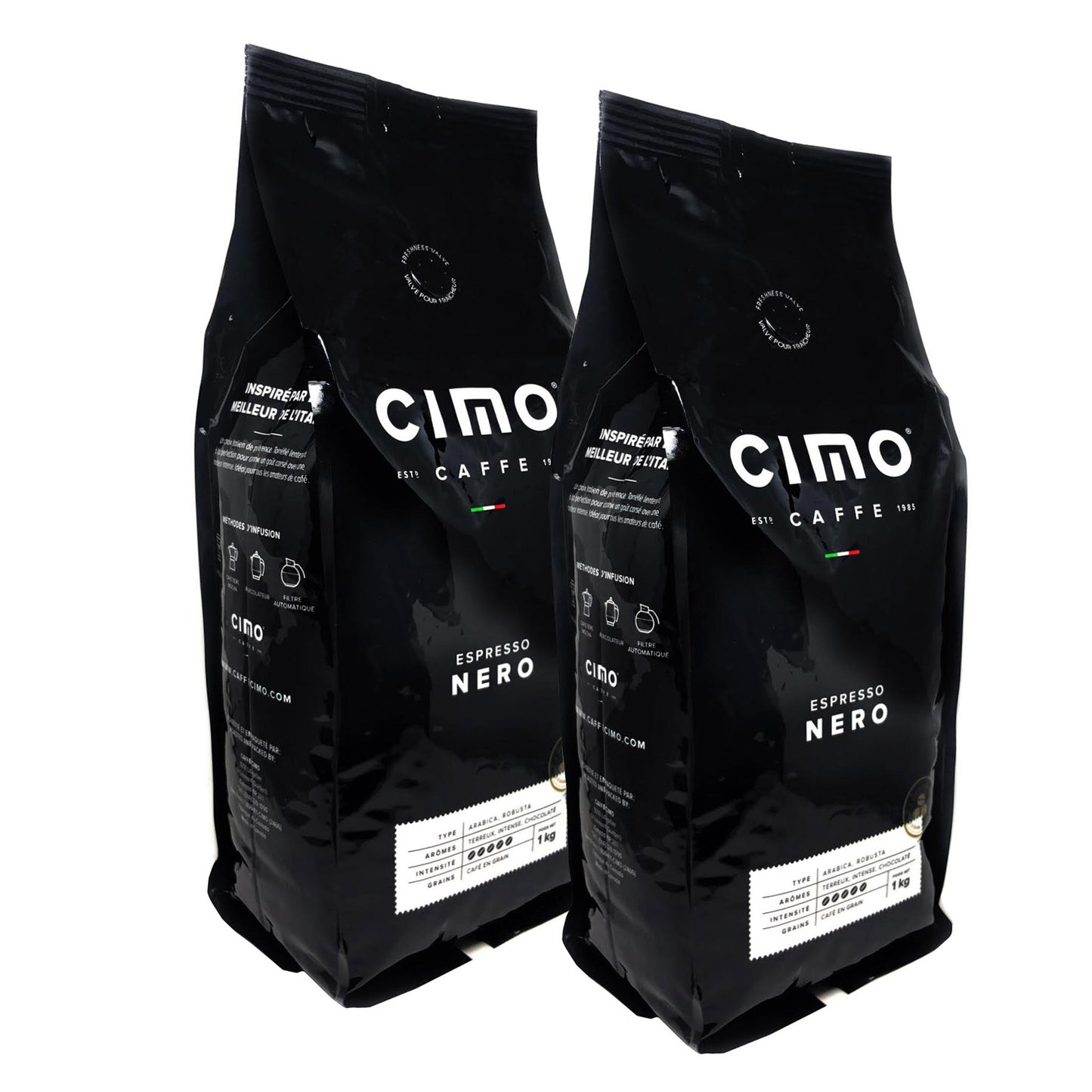 Caffe Cimo Nero Beans, 2 x 1 kg - image 1