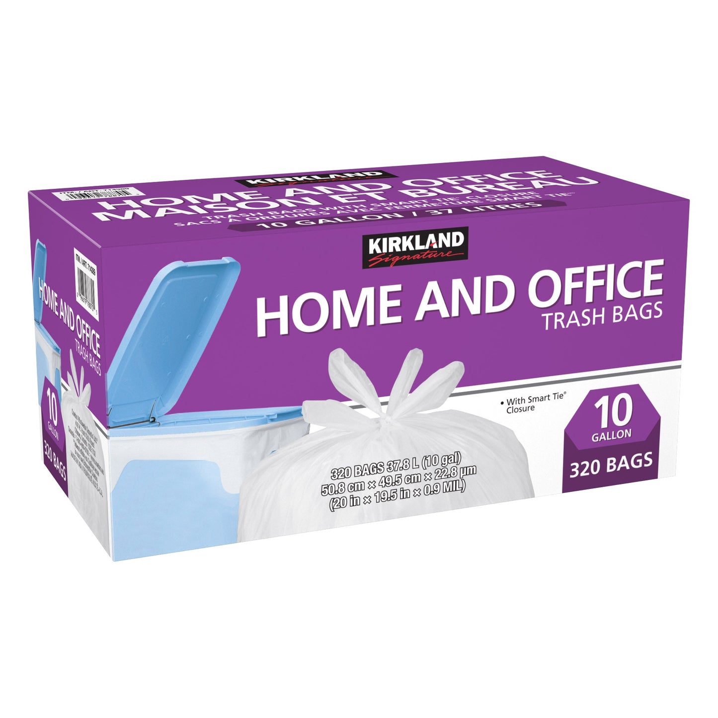 Kirkland Signature Home & Kitchen Trash Bags, Pack of 320 - image 3