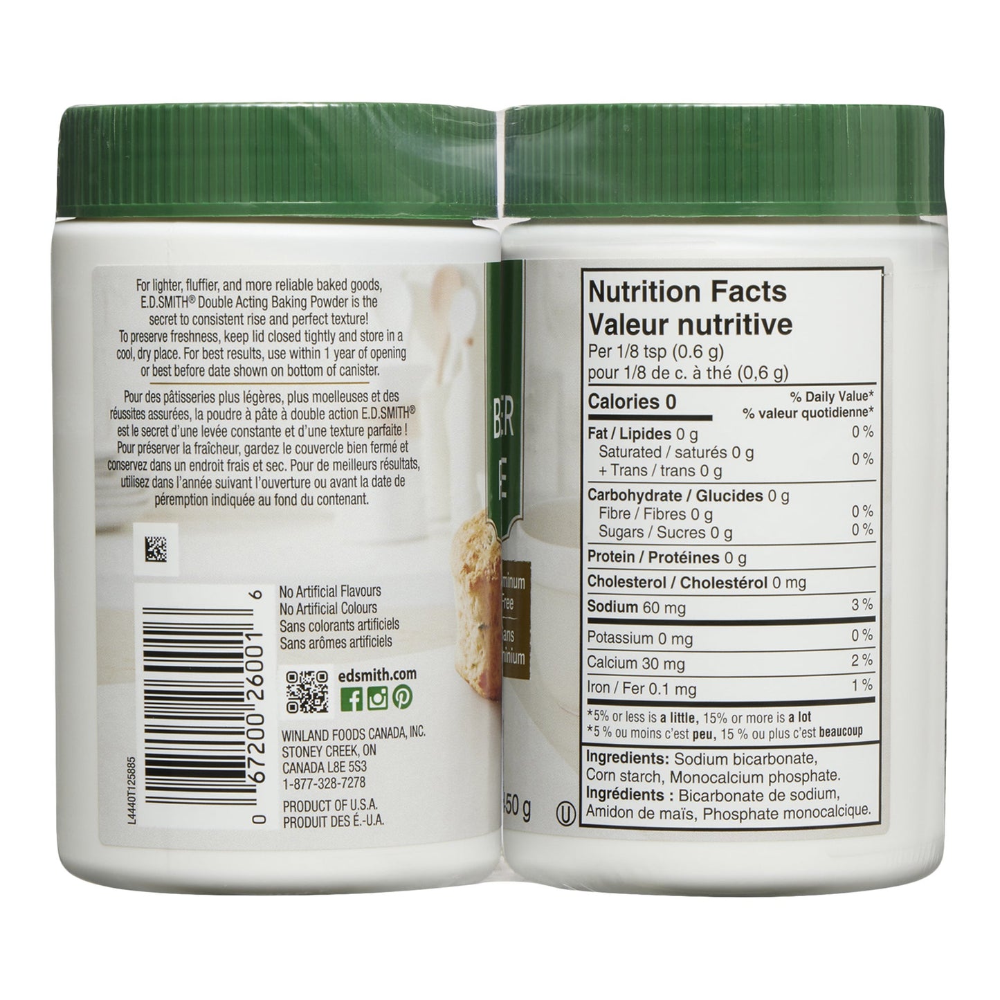 E.D. Smith Baking Powder, 2 × 450 g - image 3
