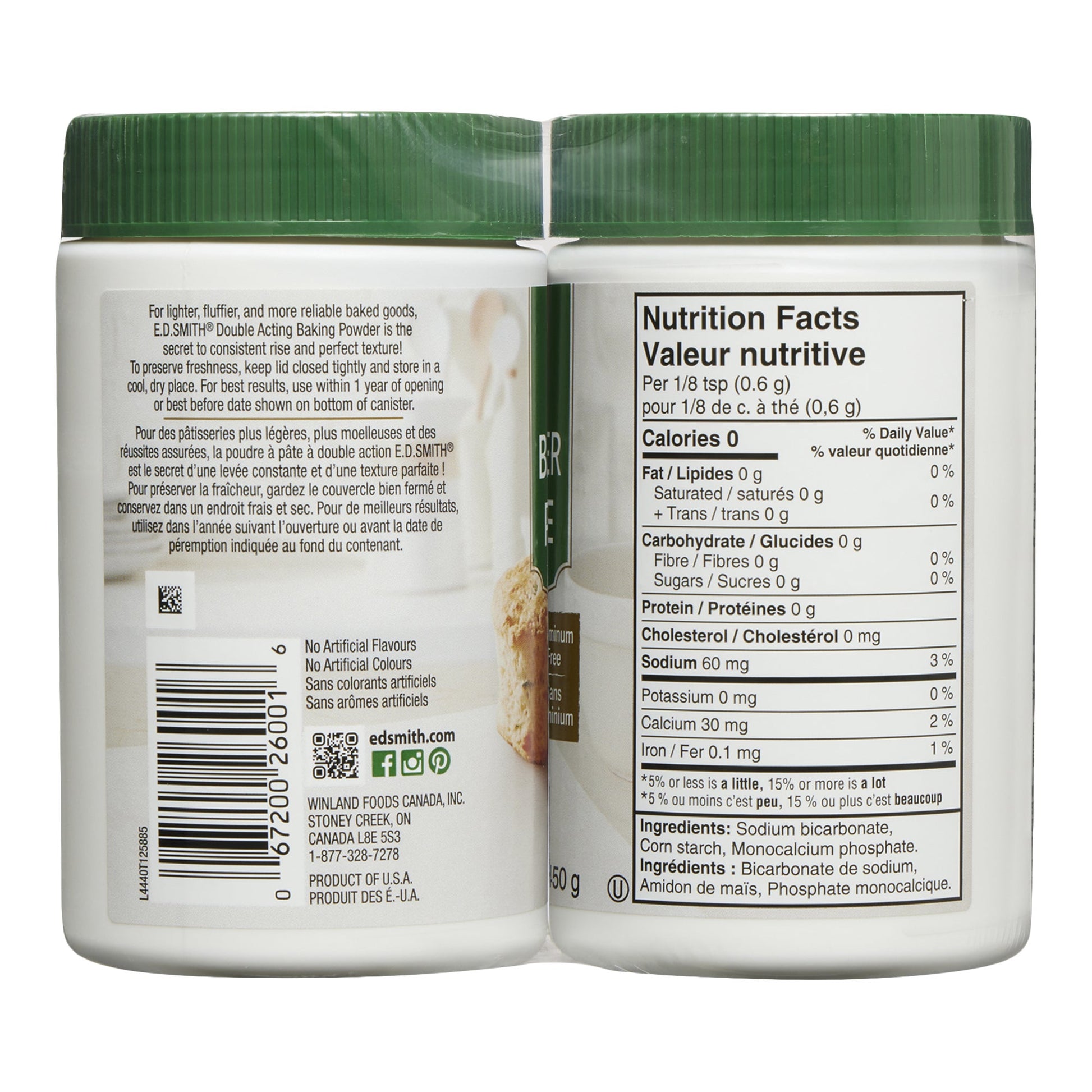 E.D. Smith Baking Powder, 2 × 450 g - image 3