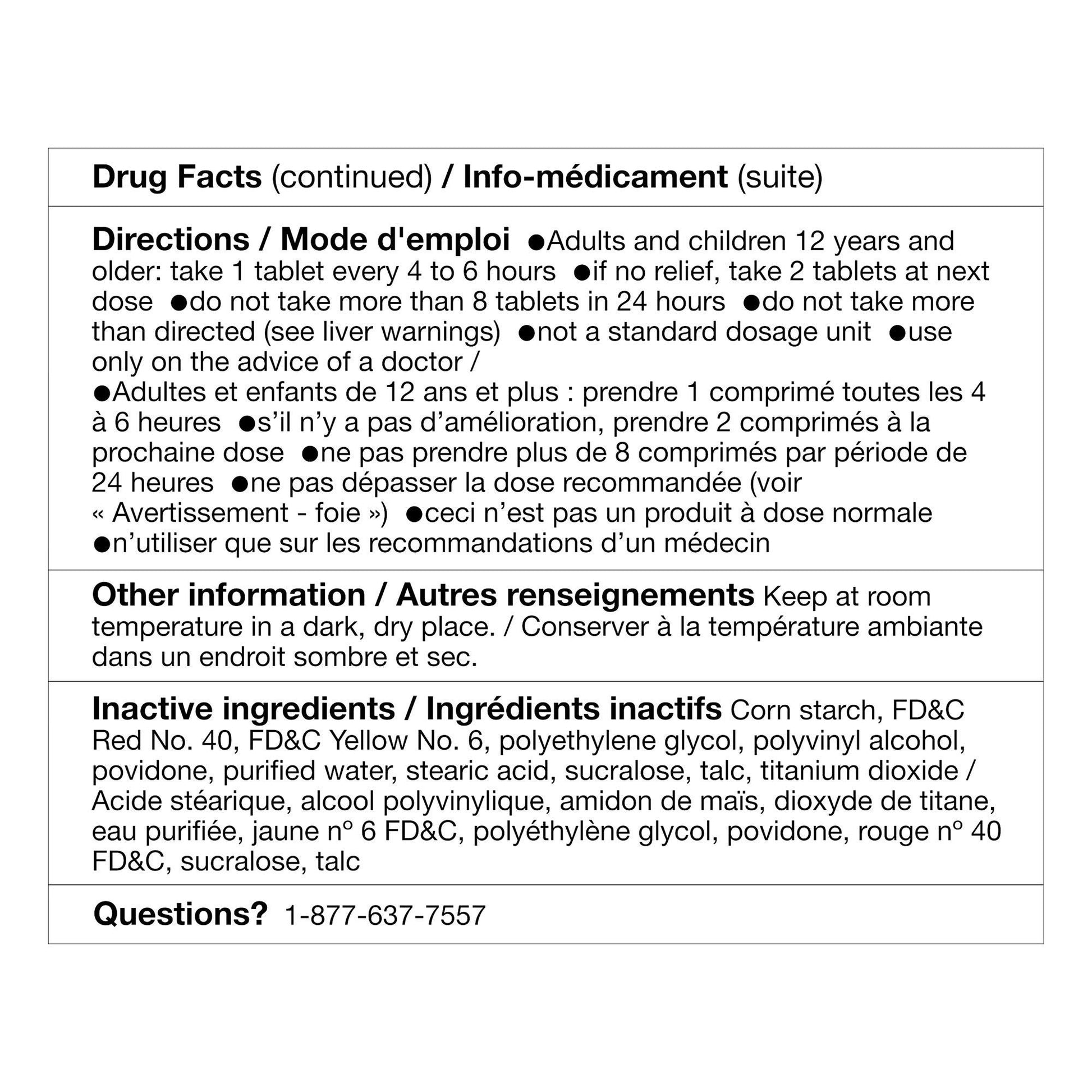Kirkland Signature Acetaminophen Easy Tab 500mg, 400 tablets - image 3