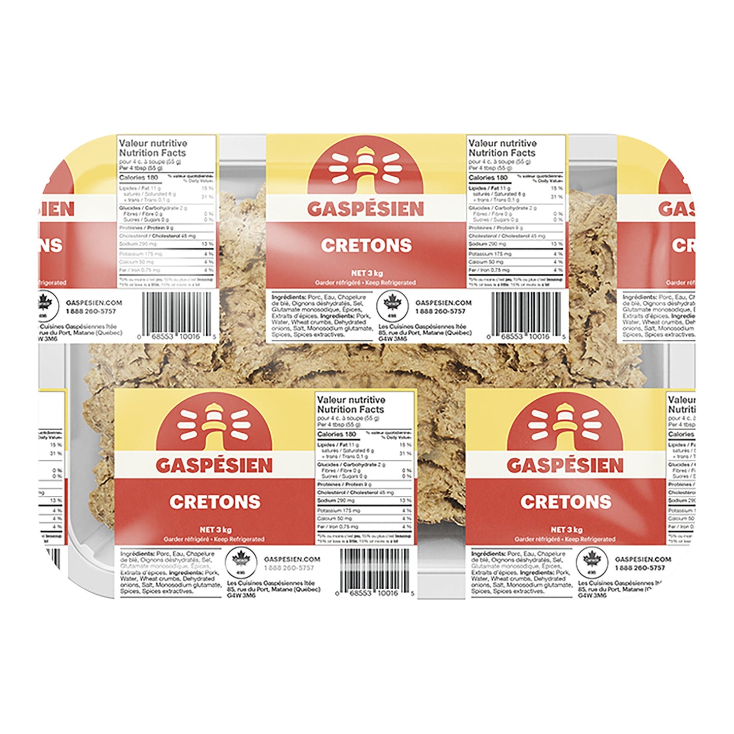 Gaspésien Cretons, 3 kg - image 1