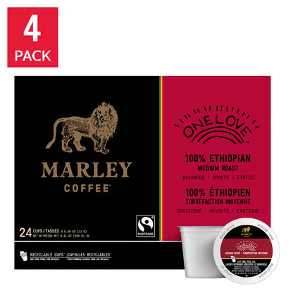 Marley Coffee One Love Medium Roast Fairtrade Coffee K-Cup Pods, 96-count - image 1