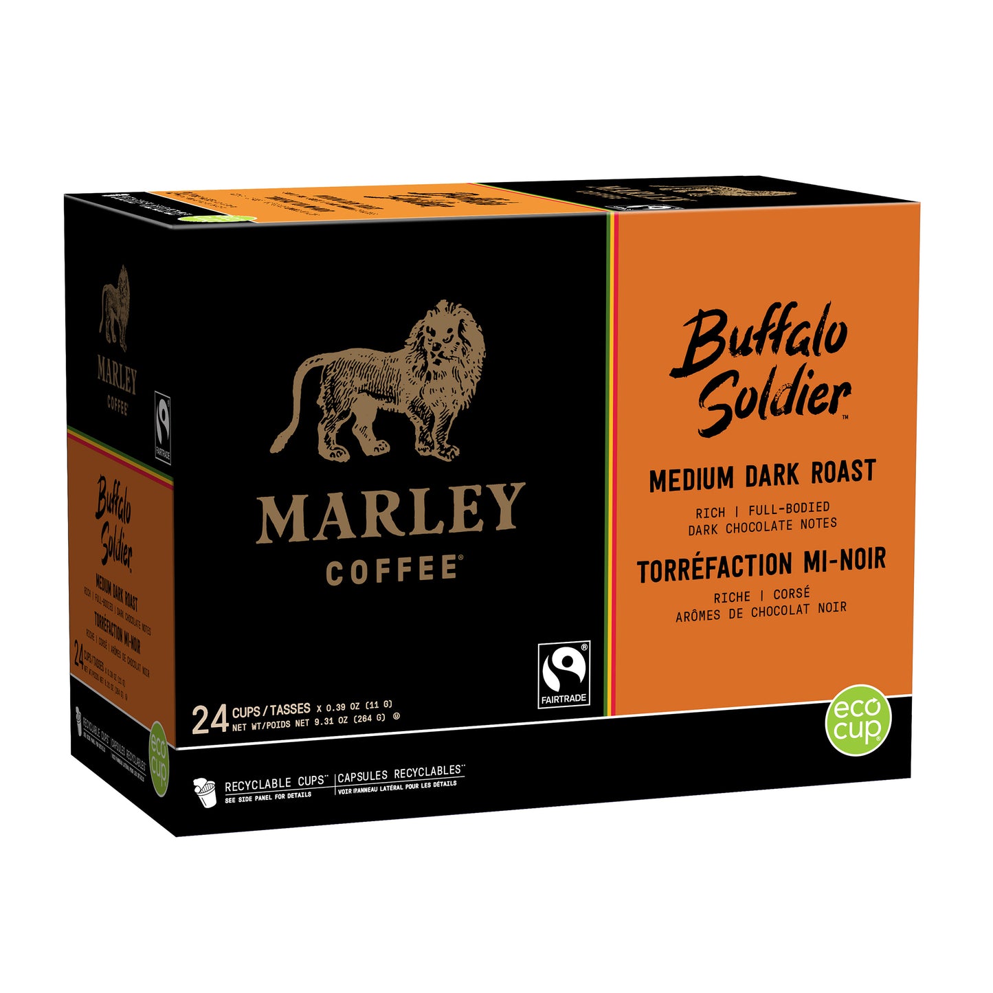 Marley Coffee Buffalo Soldier Medium Dark Roast Fairtrade Coffee K-Cup Pods, 96-count - image 3