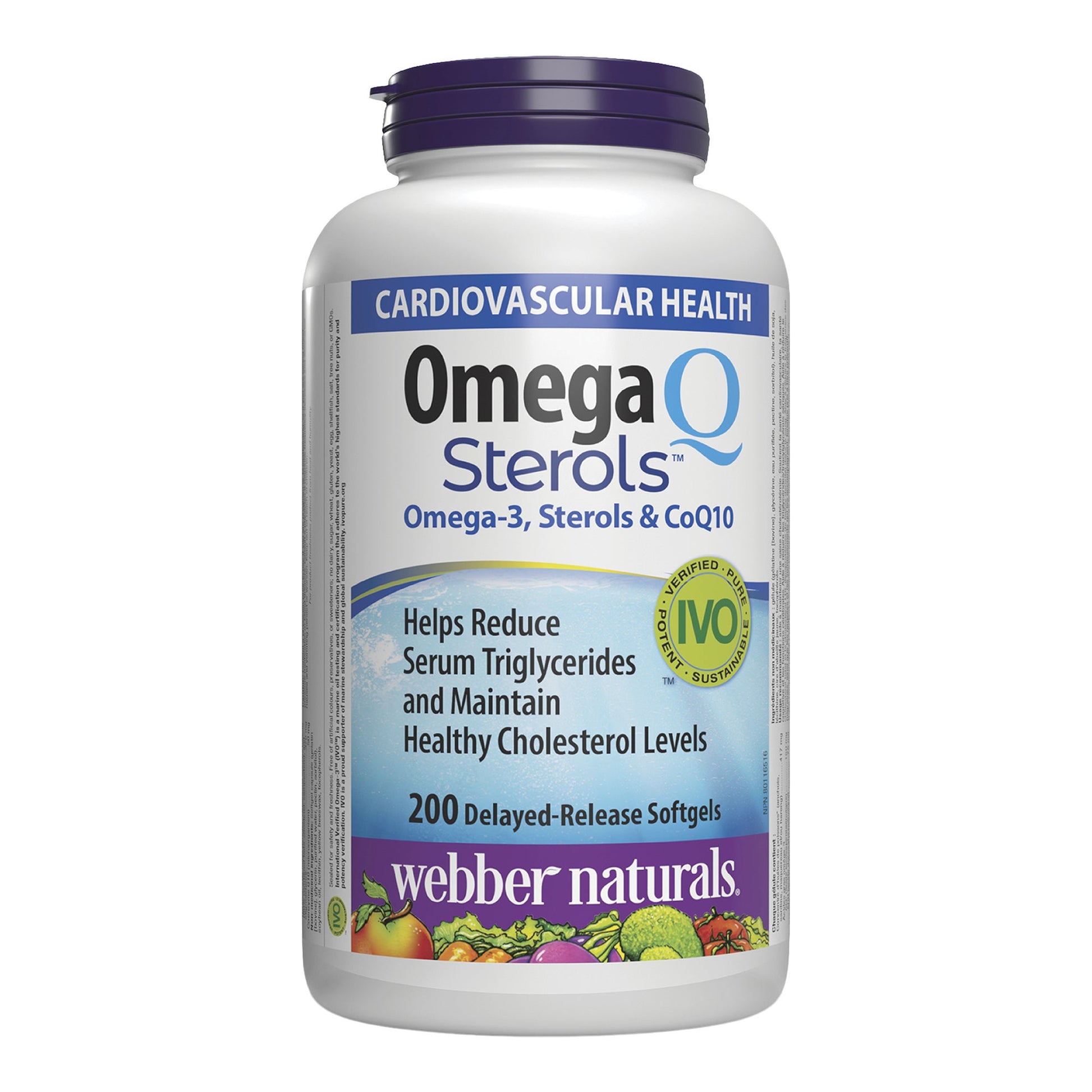 webber naturals Omega-3 & CoQ10 with Plant Sterols - 200 Softgels - image 1