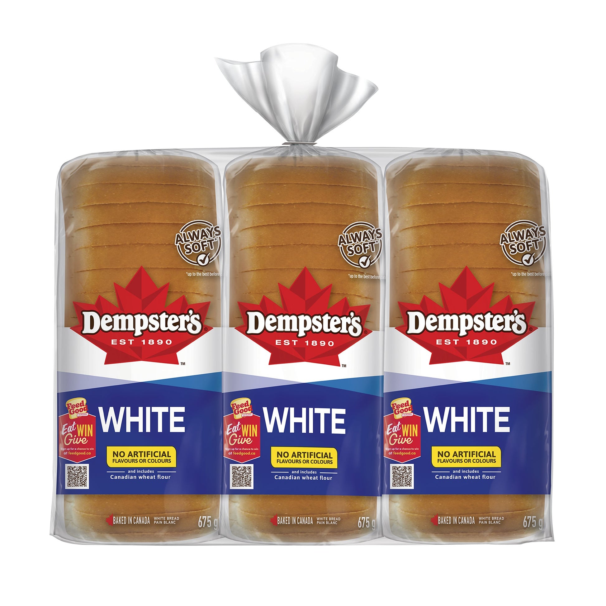 Dempster's White Bread, 3 × 675 g - image 1
