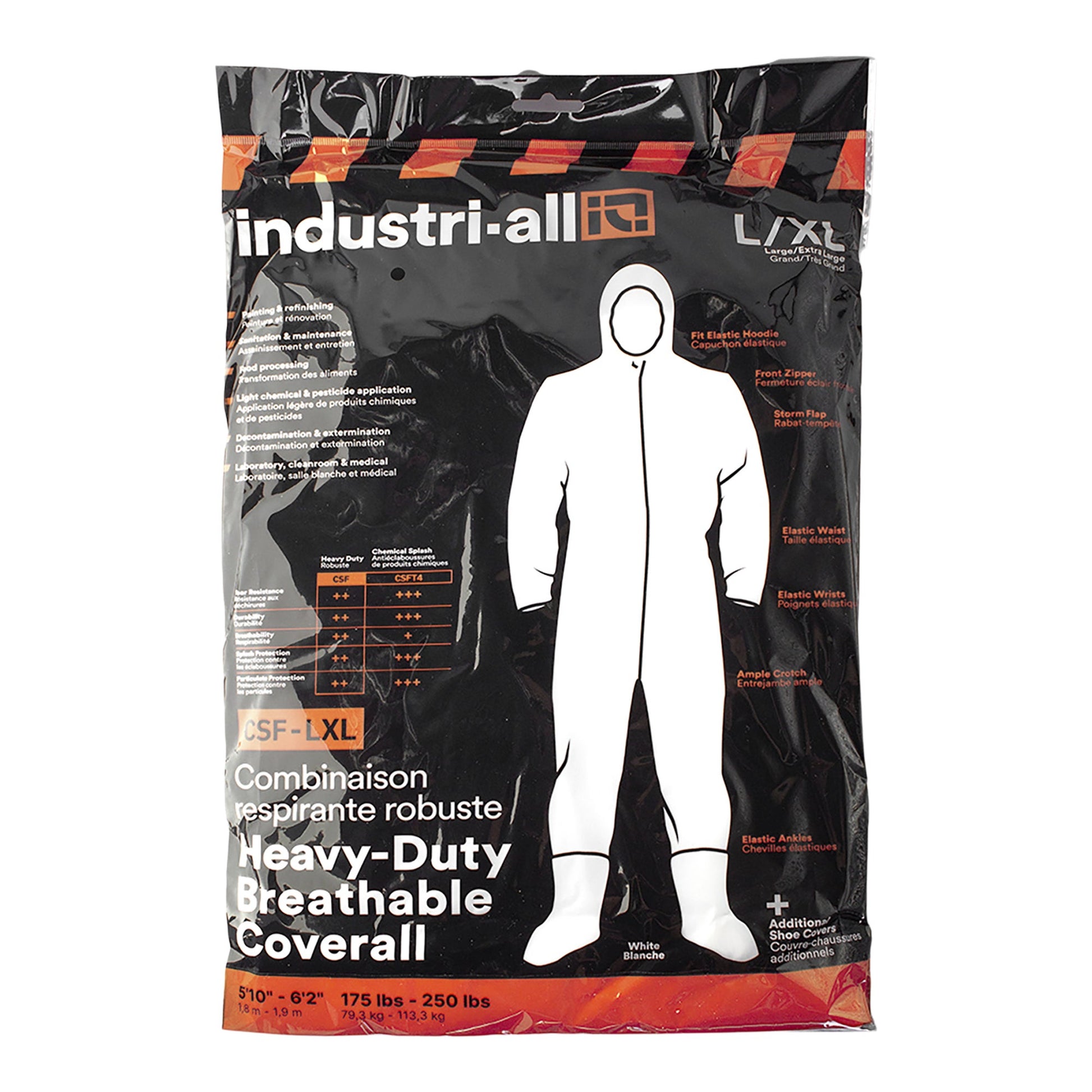 Heavy-duty breathable coverall, case of 10 pcs - image 3