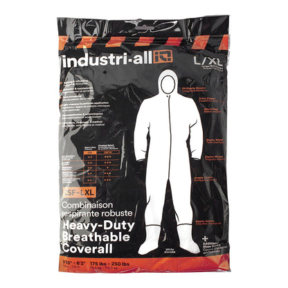 Heavy-duty breathable coverall, case of 10 pcs - image 3