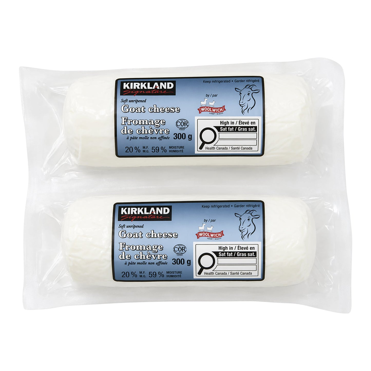 Kirkland Signature Goat Cheese Log, 2 × 300 g - image 1
