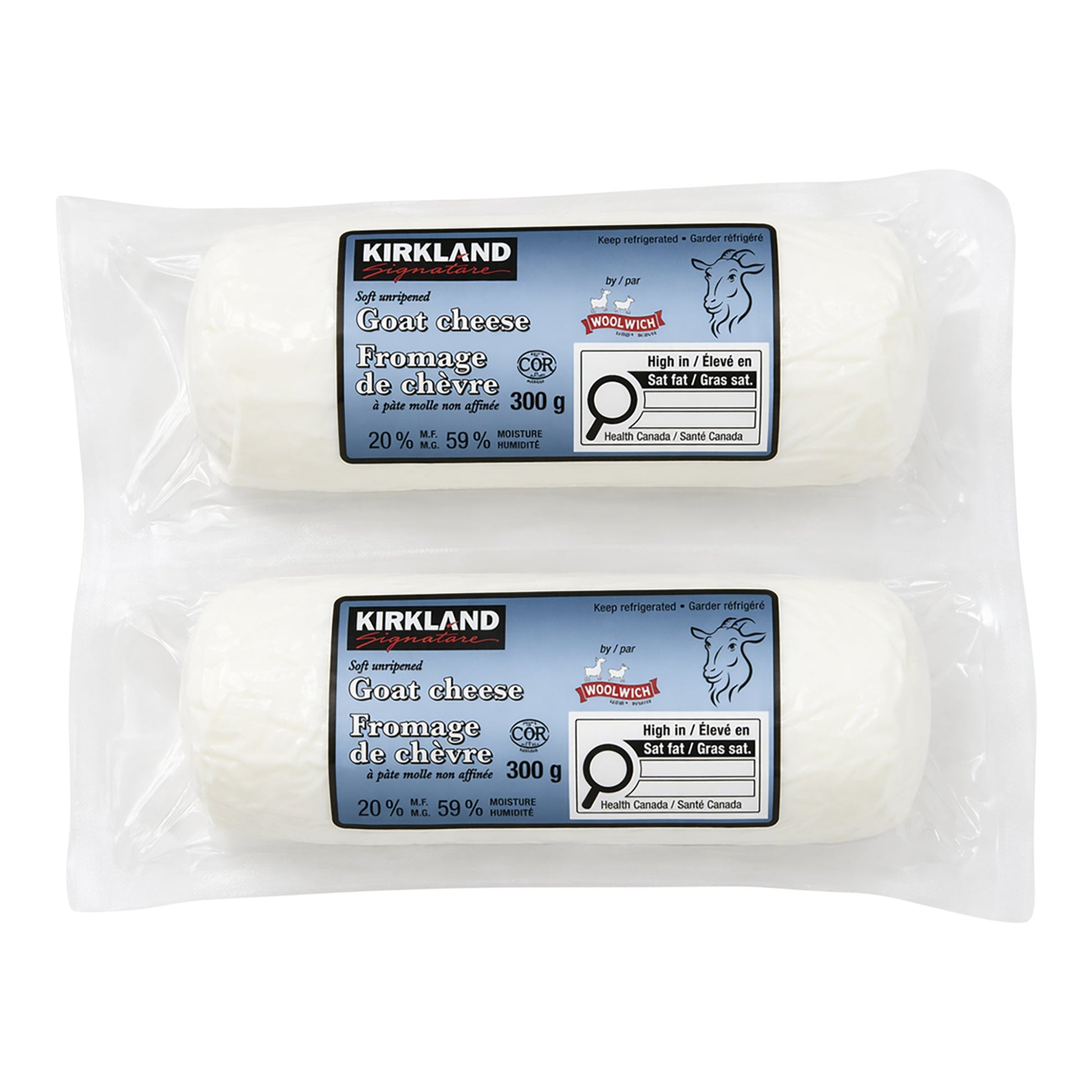 Kirkland Signature Goat Cheese Log, 2 × 300 g - image 1
