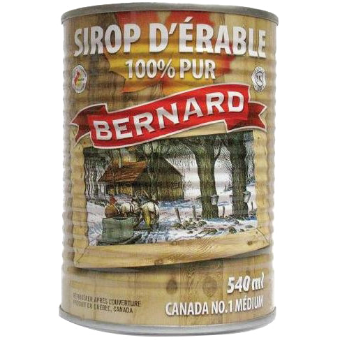BERNARD Canada Grade A Dark, Robust Taste Maple Syrup, 24 x 540 mL - image 2