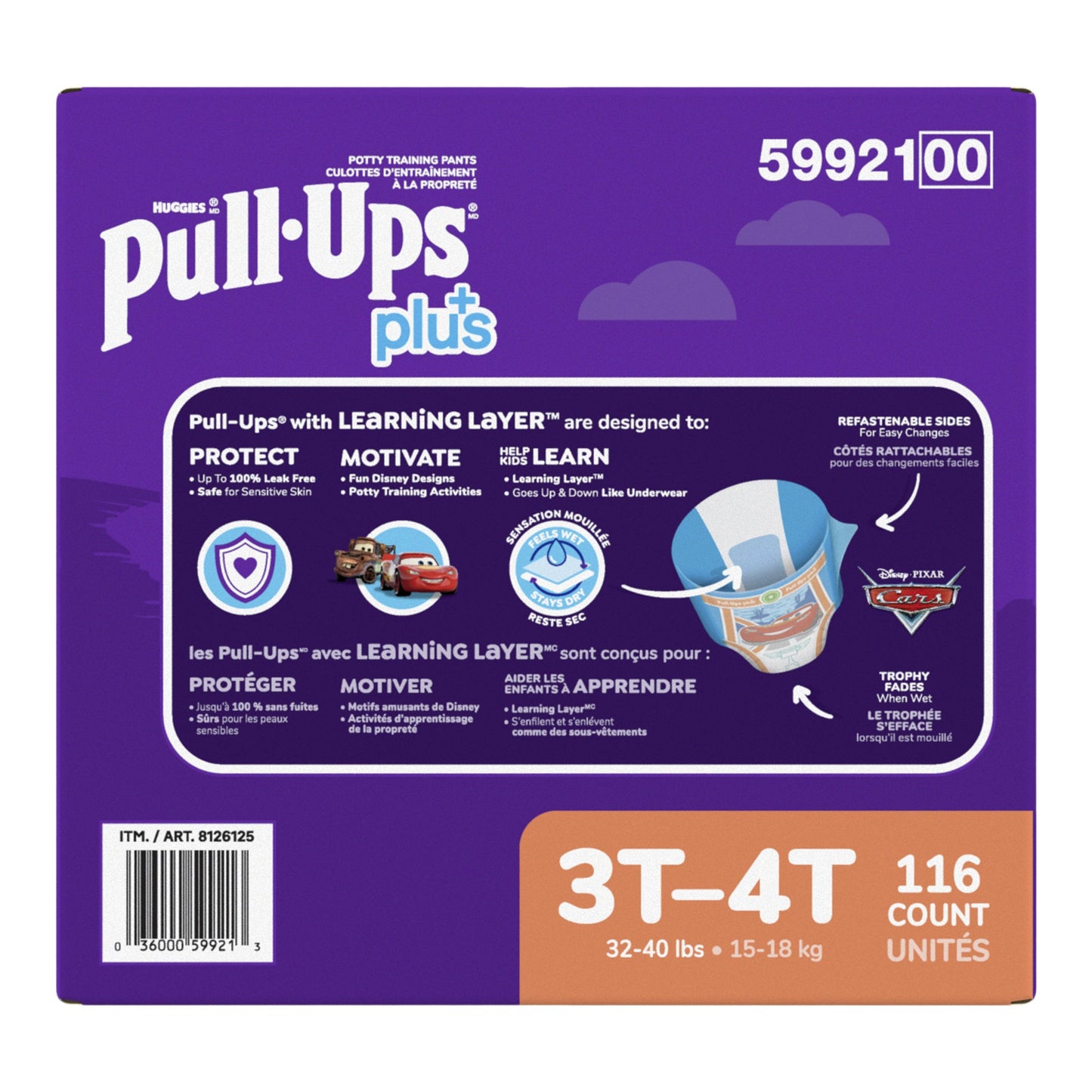 ​Huggies Pull-Ups Plus Training Pants 3T to 4T Boy, 116-pack - image 5