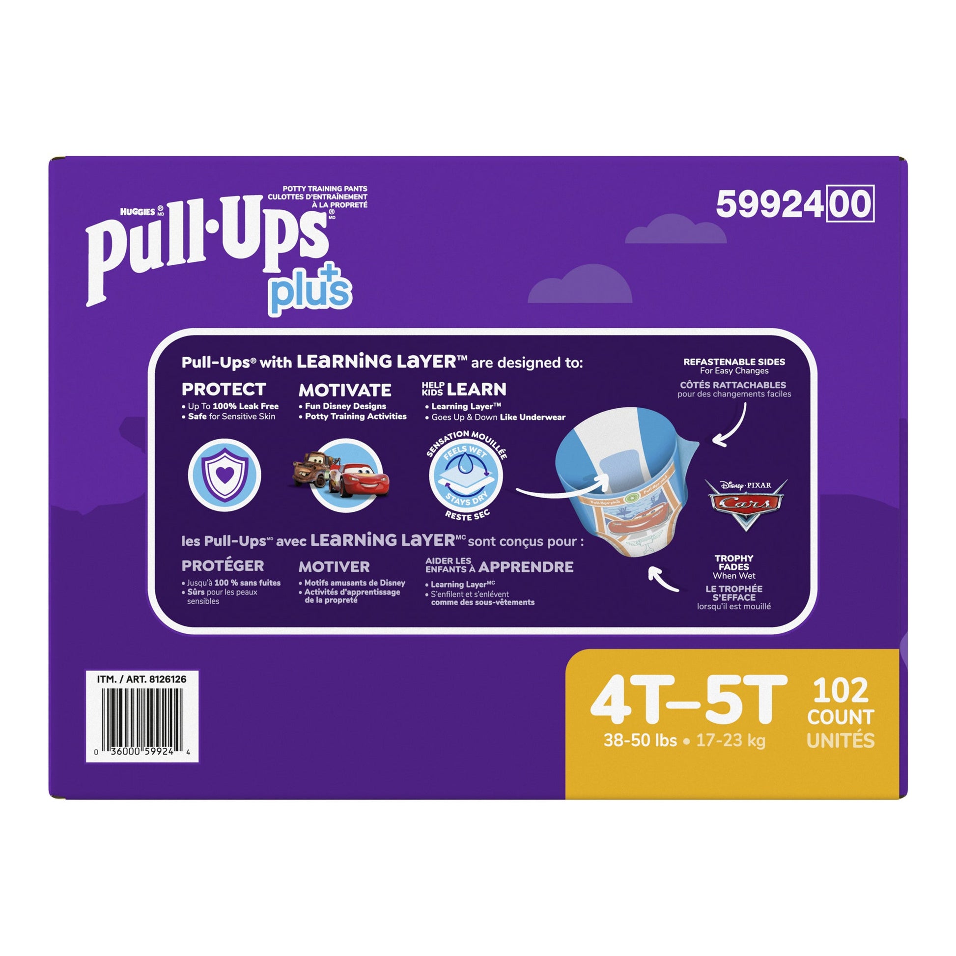 ​Huggies Pull-Ups Plus Training Pants 4T to 5T Boy, 102-pack - image 5