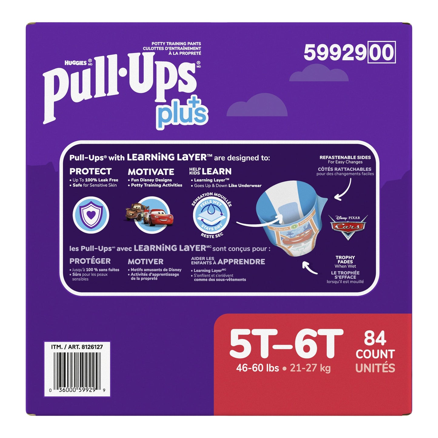 ​Huggies Pull-Ups Plus Training Pants 5T to 6T Boy, 84-pack - image 7