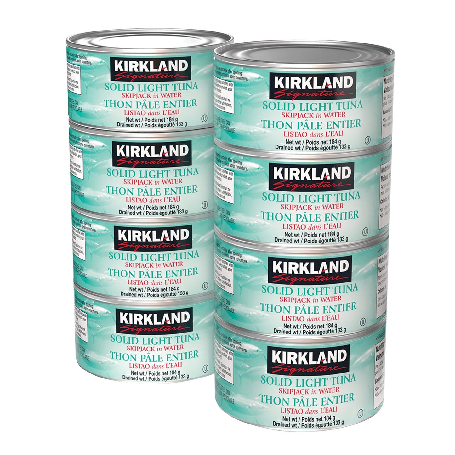 Kirkland Signature Solid Light Tuna in Water, 8 × 184 g - image 2