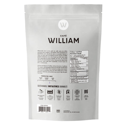 Café William Naturally Decaffeinated Medium Roast Fair Trade and Organic Whole Bean Coffee, 2 x 750 g - image 2
