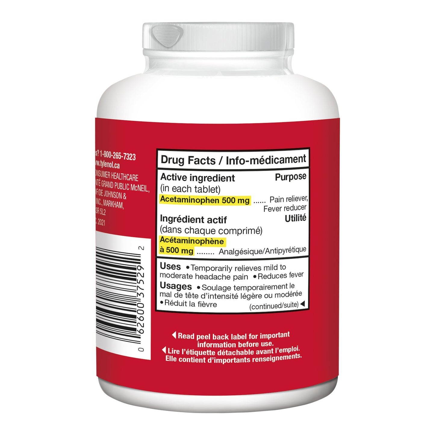 Tylenol Extra Strength Acetaminophen 500 mg, 390 caplets - image 2