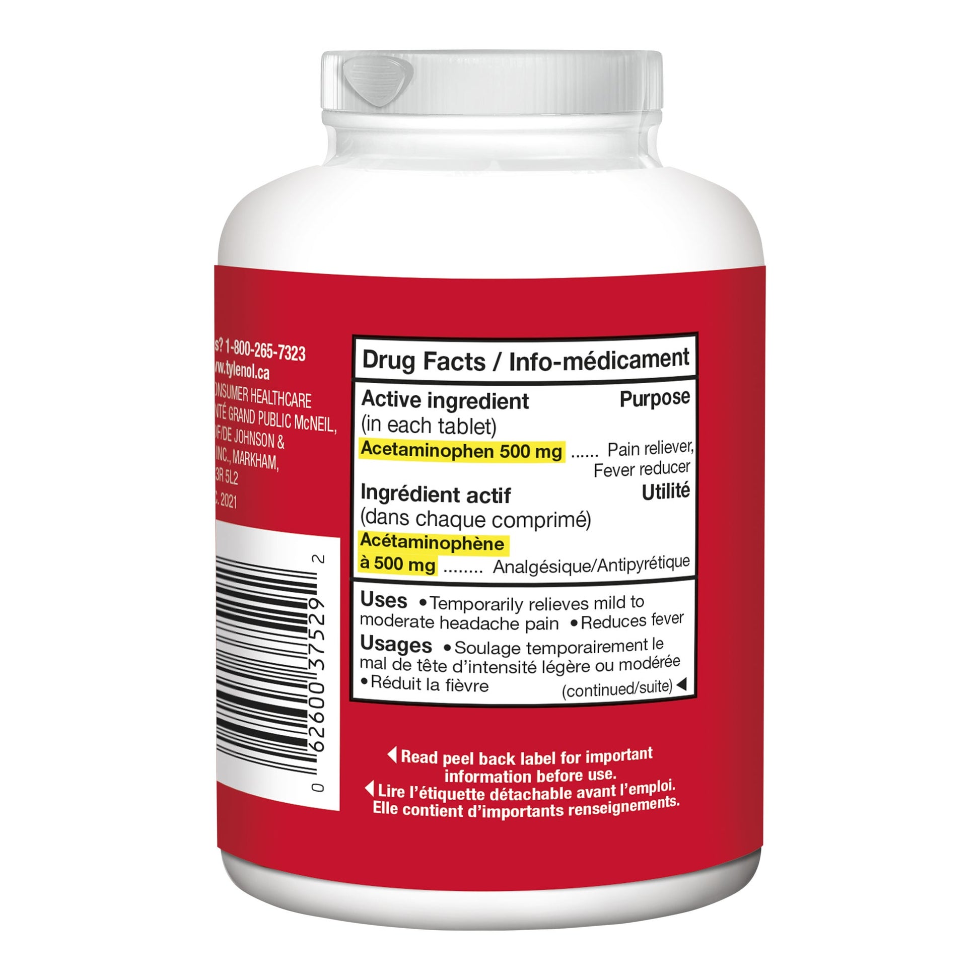 Tylenol Extra Strength Acetaminophen 500 mg, 390 caplets - image 2