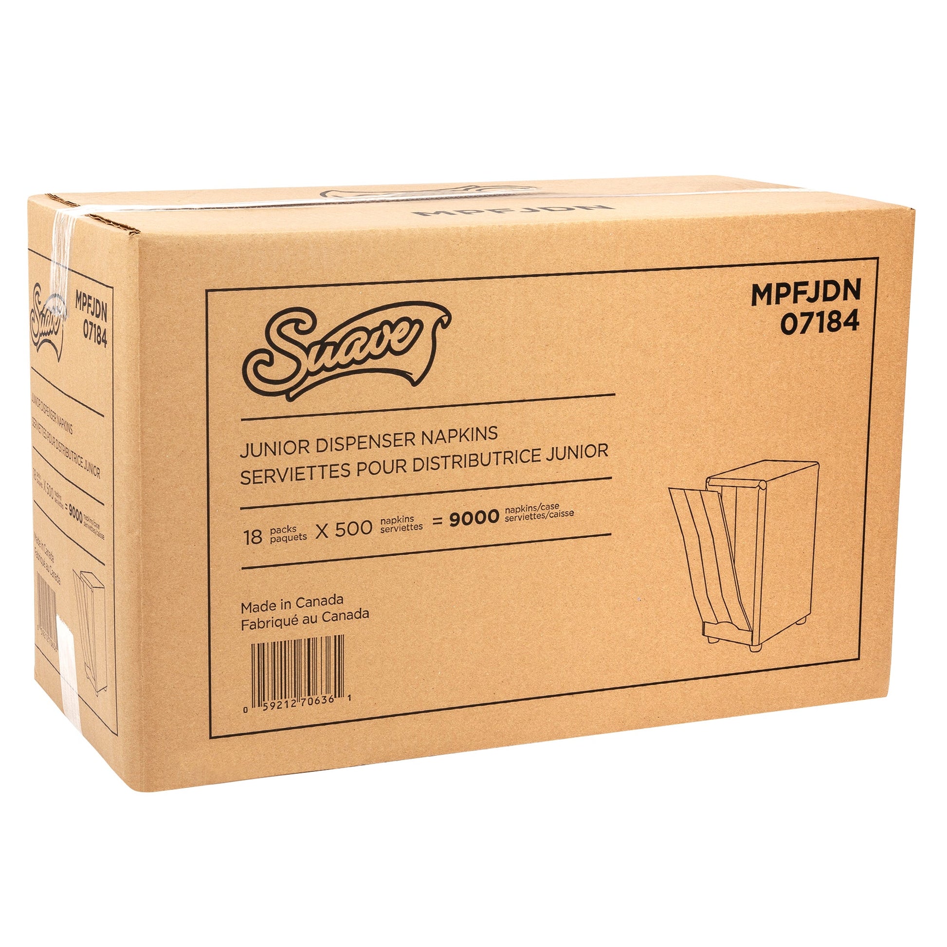 Suave Junior 1-ply Dispenser Napkins, 18 packs of 500 - image 2