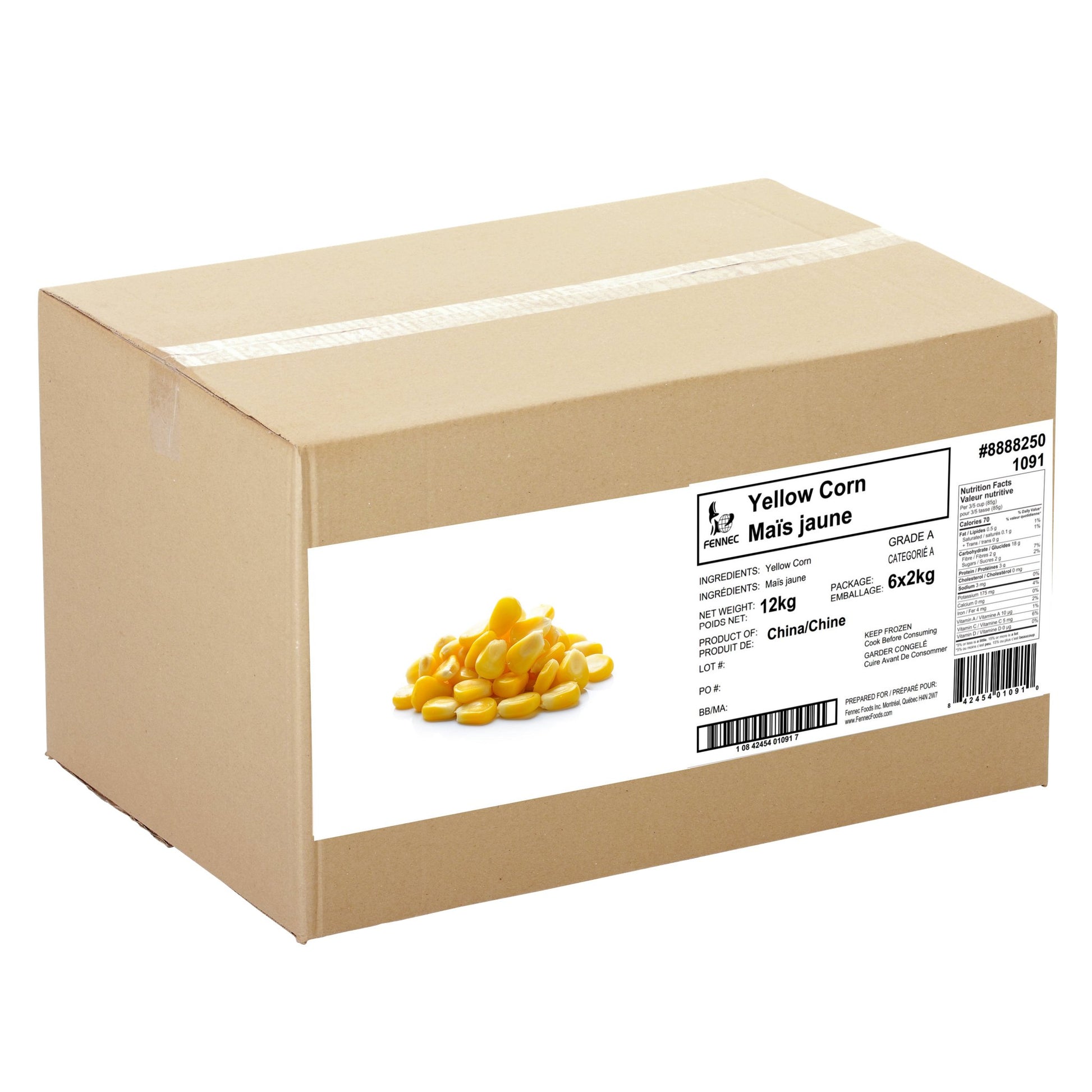 Fennec Frozen Yellow Corn, 6 x 2 kg - image 1