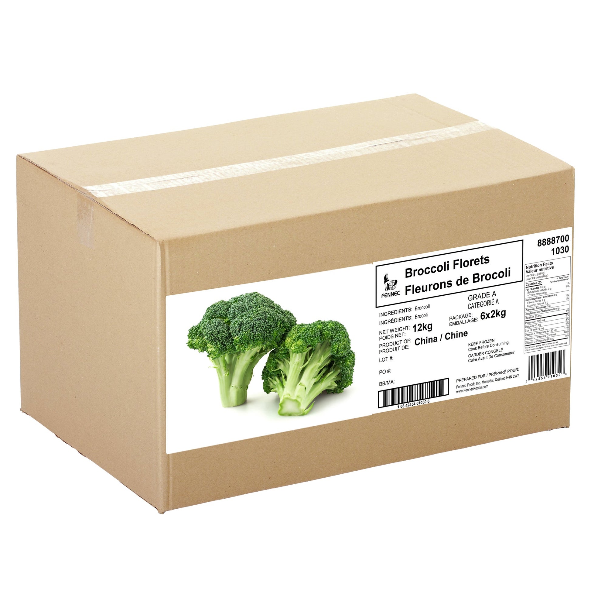 Fennec Frozen Broccoli Florets, 6 x 2 kg - image 1