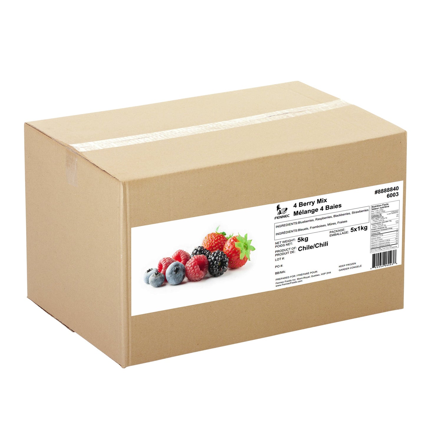 Fennec Frozen Four Berry Mix, 5 x 1 kg - image 2