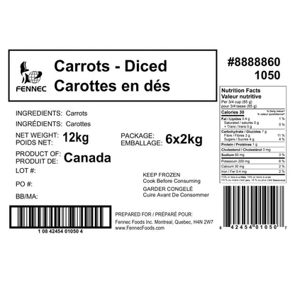 Fennec Frozen Diced Carrots, 6 x 2 kg - image 2