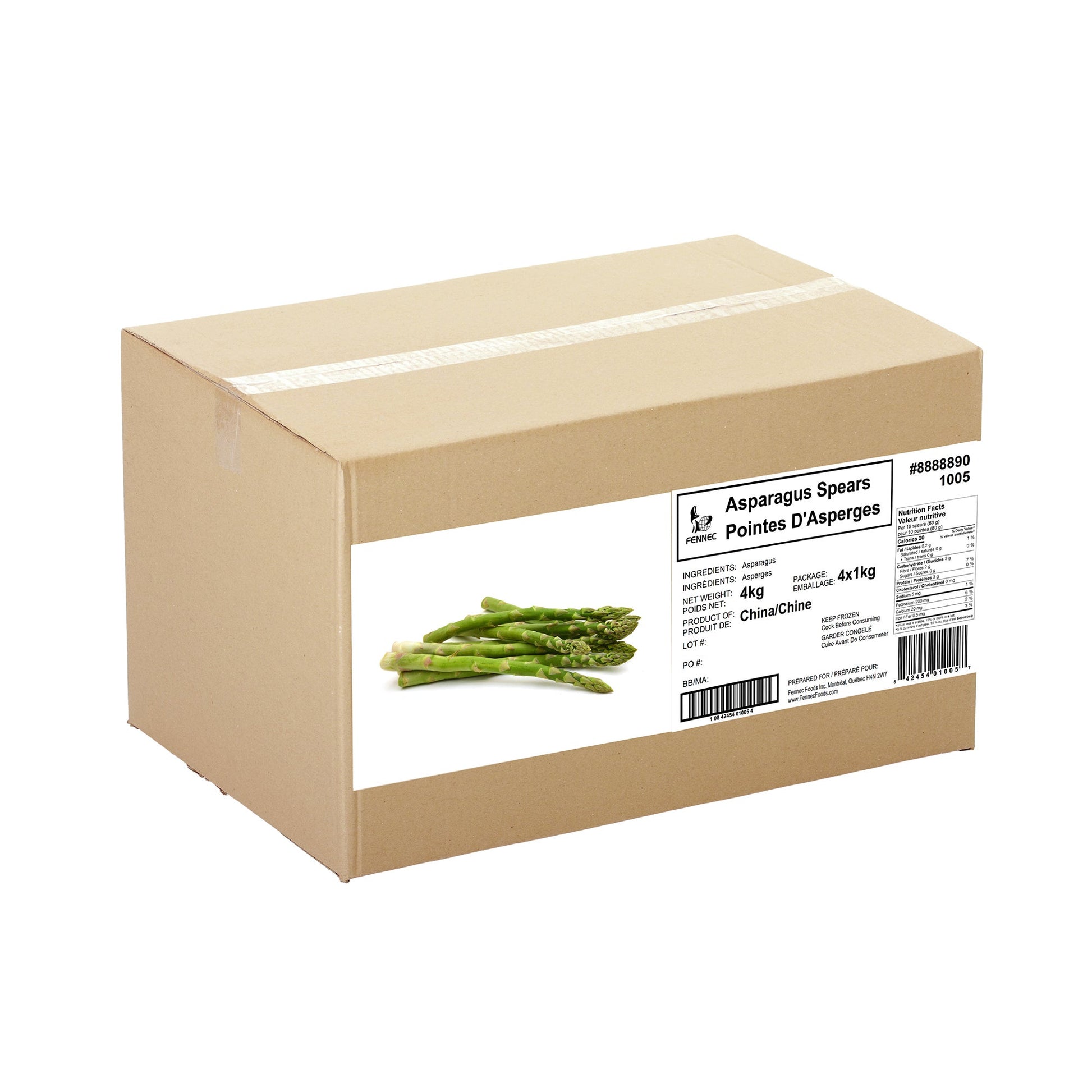 Fennec Frozen Asparagus Spears, 4 x 1 kg - image 1