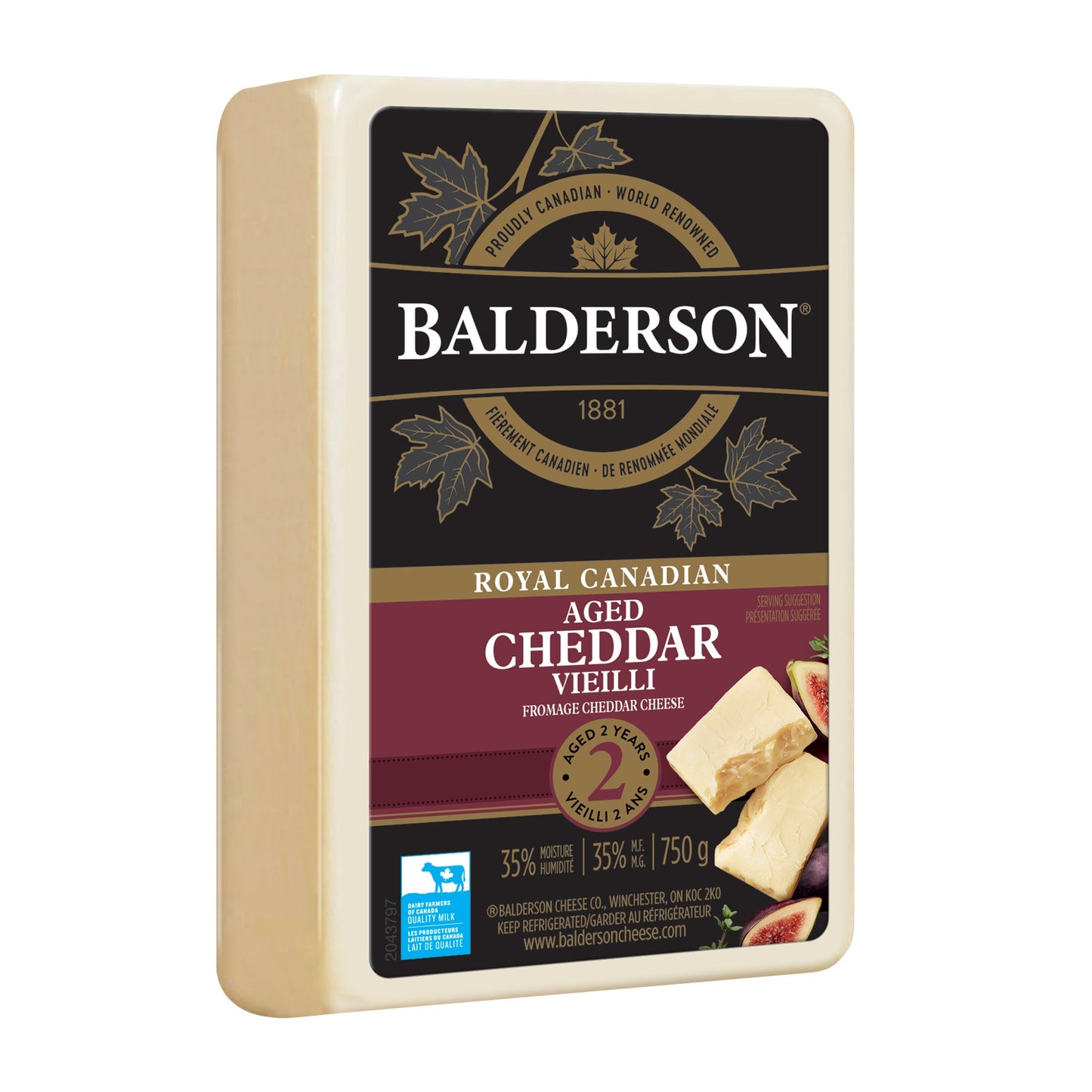 Balderson Cheddar Cheese Block, 750 g - image 1