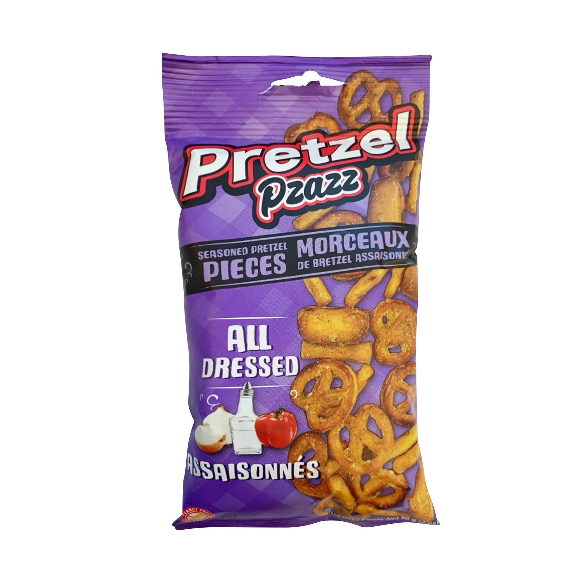 Pretzel Pzazz All Dressed Seasoned Pretzel Pieces, 12 × 56 g — product image